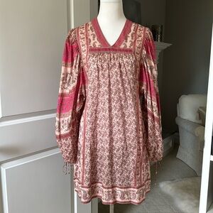 Zimmermann Cotton Paisley Print Bell Sleeve Dress sz 0